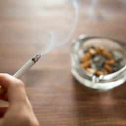 Cigarette and ash tray