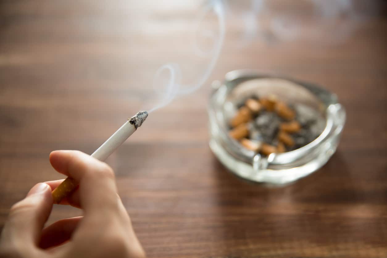 Cigarette and ash tray